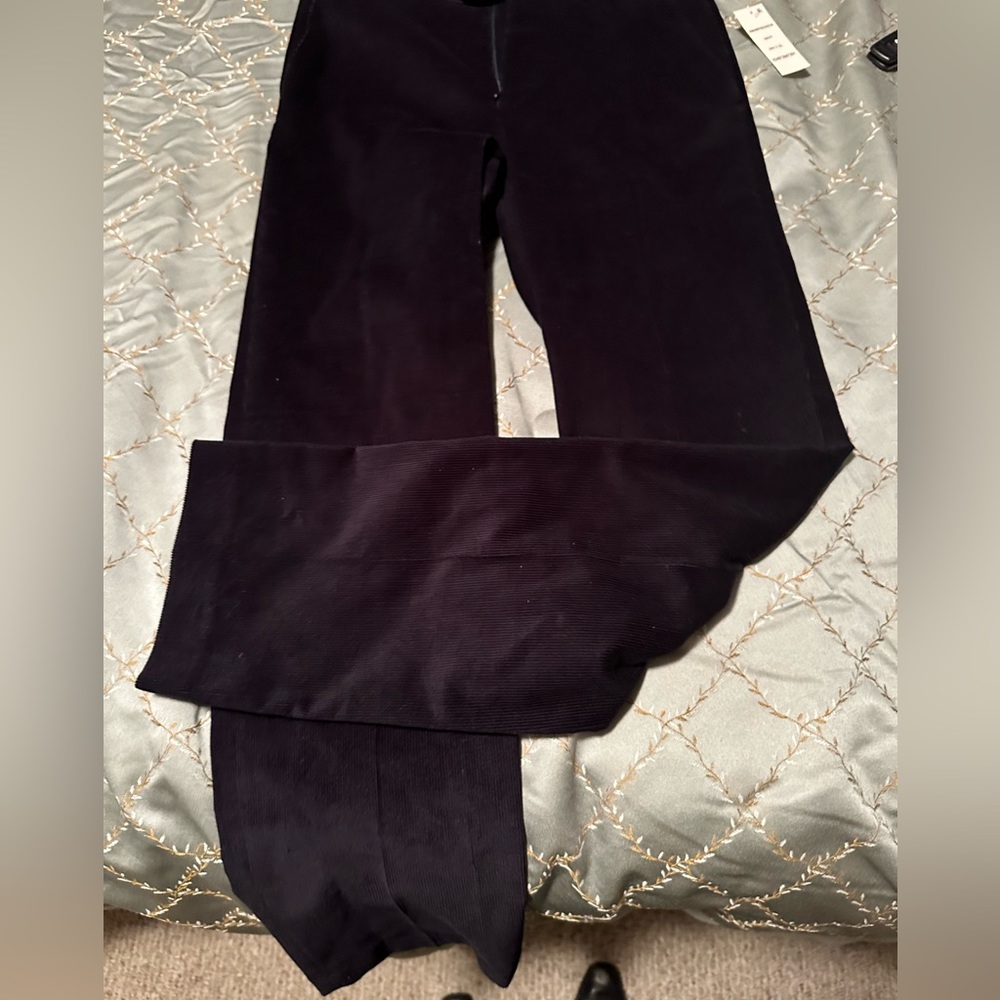 Lauren Ralph Lauren corduroy black pants 30 waist 32 long brand new